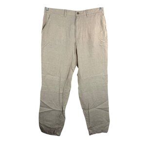 J.Crew Classic-fit linen trouser preppy dandy office relaxed 90s sz 36
